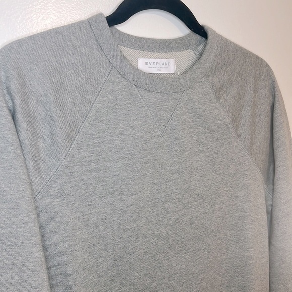 Everlane The Unisex French Terry Crew Sweatshirt Heathered Grey Size XXS - Picture 9 of 13